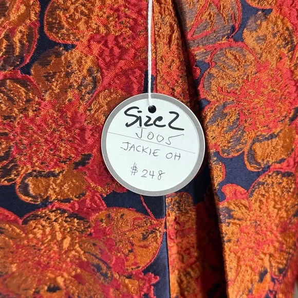 1960s Style Brocade Swing Jacket “Jackie O” Evening Coat • Mandarin Collar - Picture 4 of 15